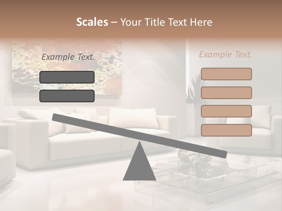 Cuscino Stanza Mobili PowerPoint Template