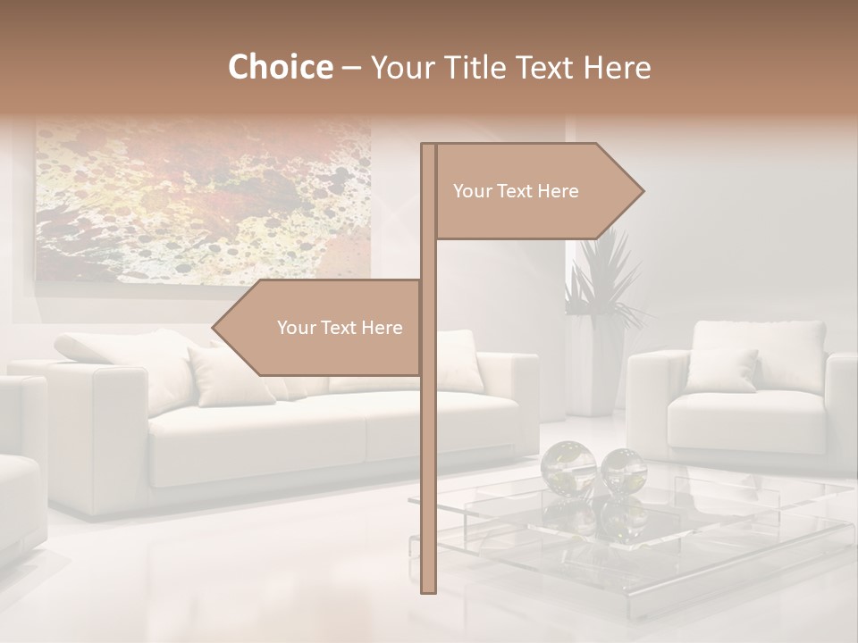 Cuscino Stanza Mobili PowerPoint Template