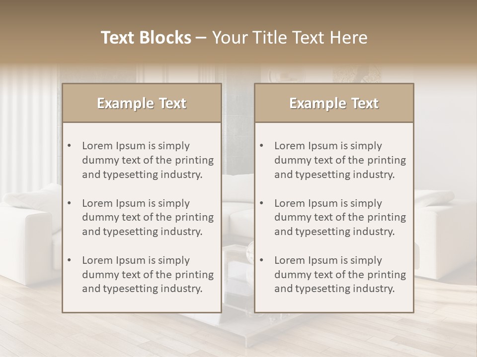 Appartamento Sedia Abitazione PowerPoint Template
