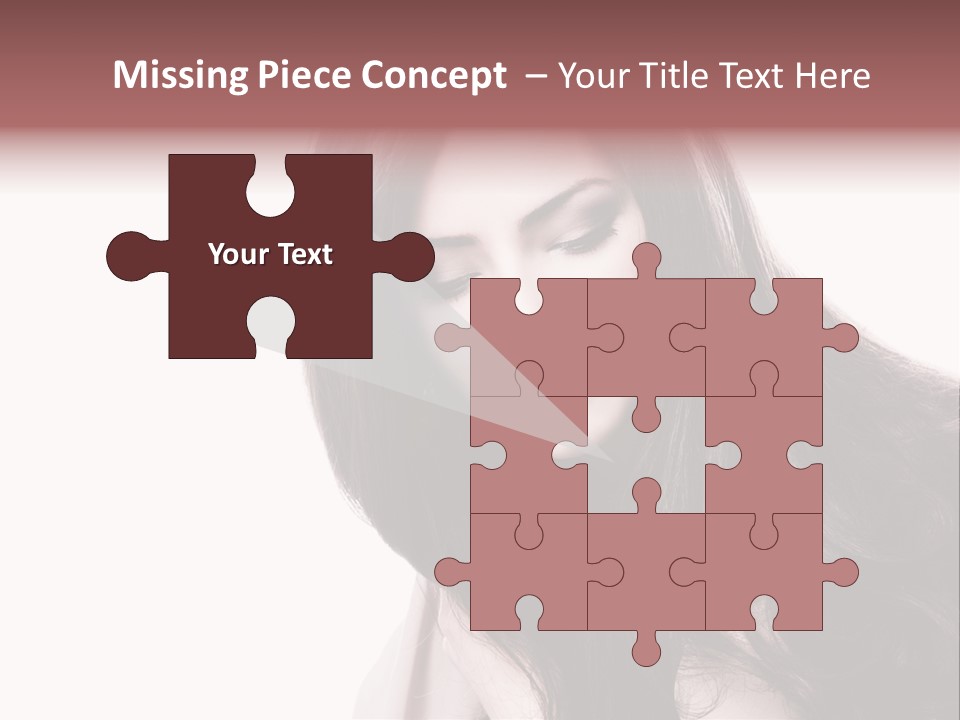 Care Face Brown PowerPoint Template