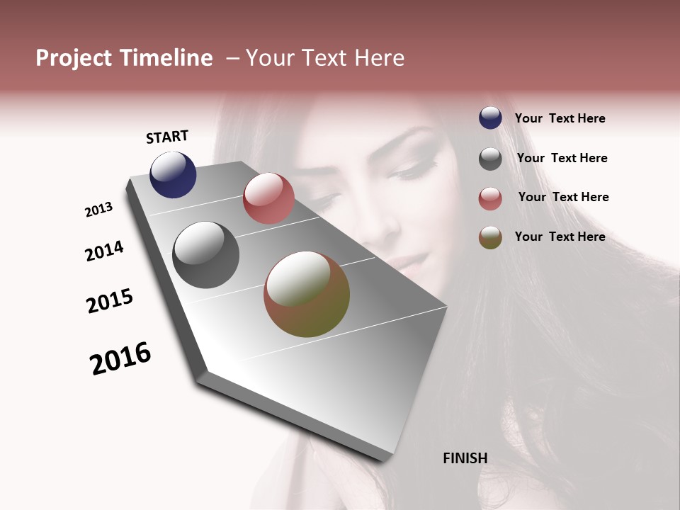 Care Face Brown PowerPoint Template