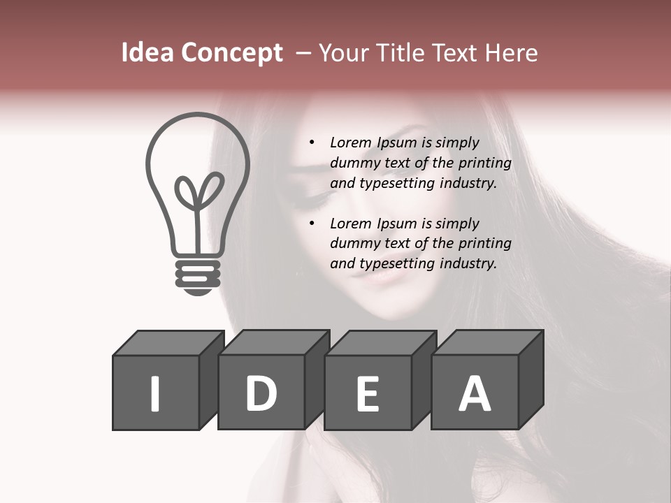 Care Face Brown PowerPoint Template