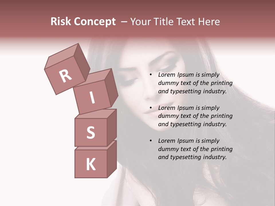 Care Face Brown PowerPoint Template