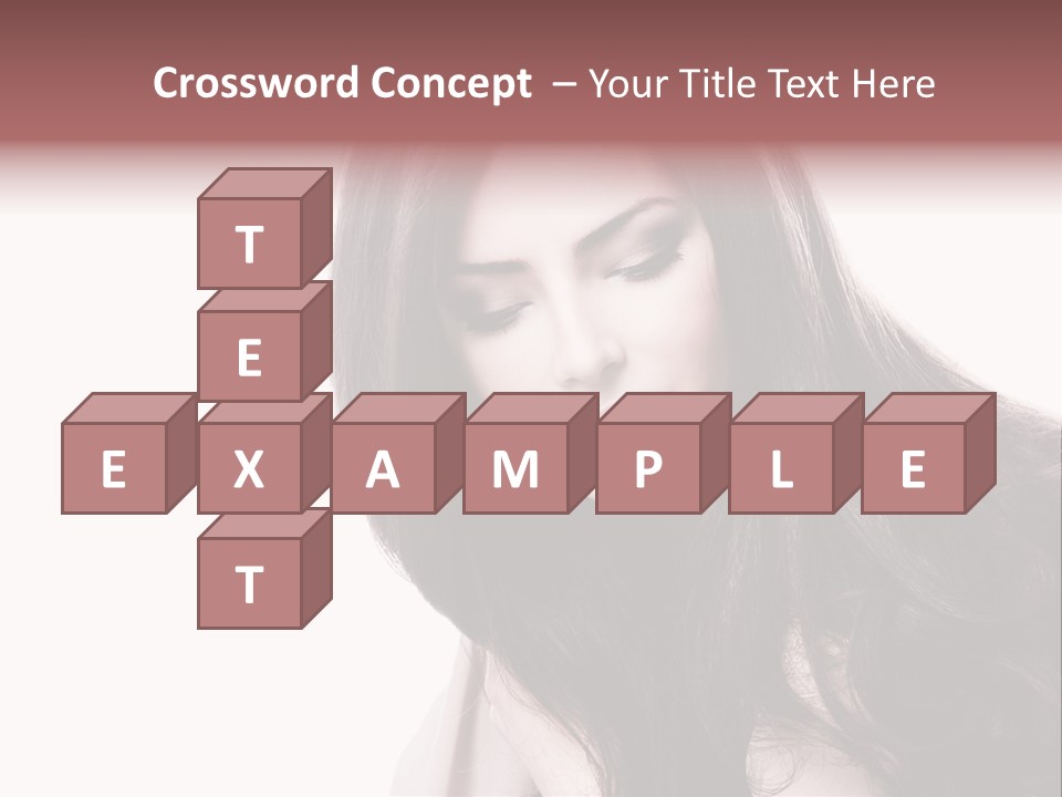 Care Face Brown PowerPoint Template