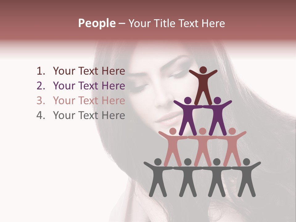Care Face Brown PowerPoint Template