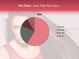 Makeup Female Long Hair PowerPoint Template