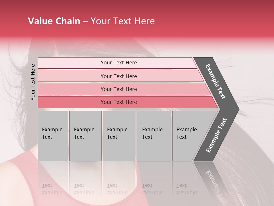 Makeup Female Long Hair PowerPoint Template