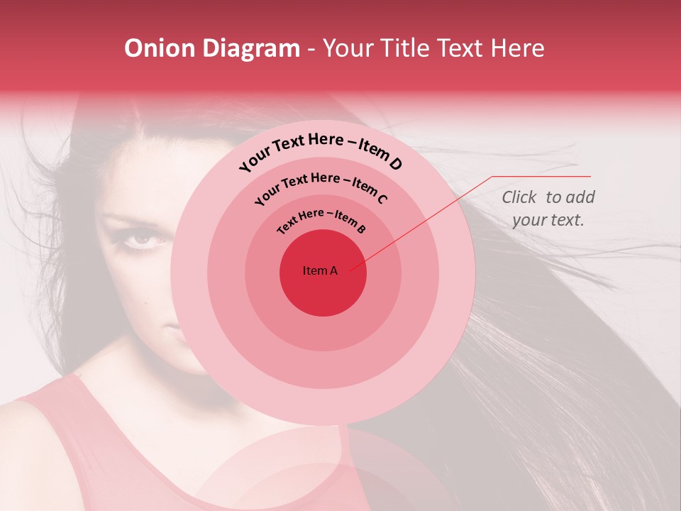 Makeup Female Long Hair PowerPoint Template