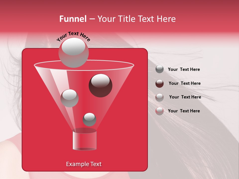 Makeup Female Long Hair PowerPoint Template