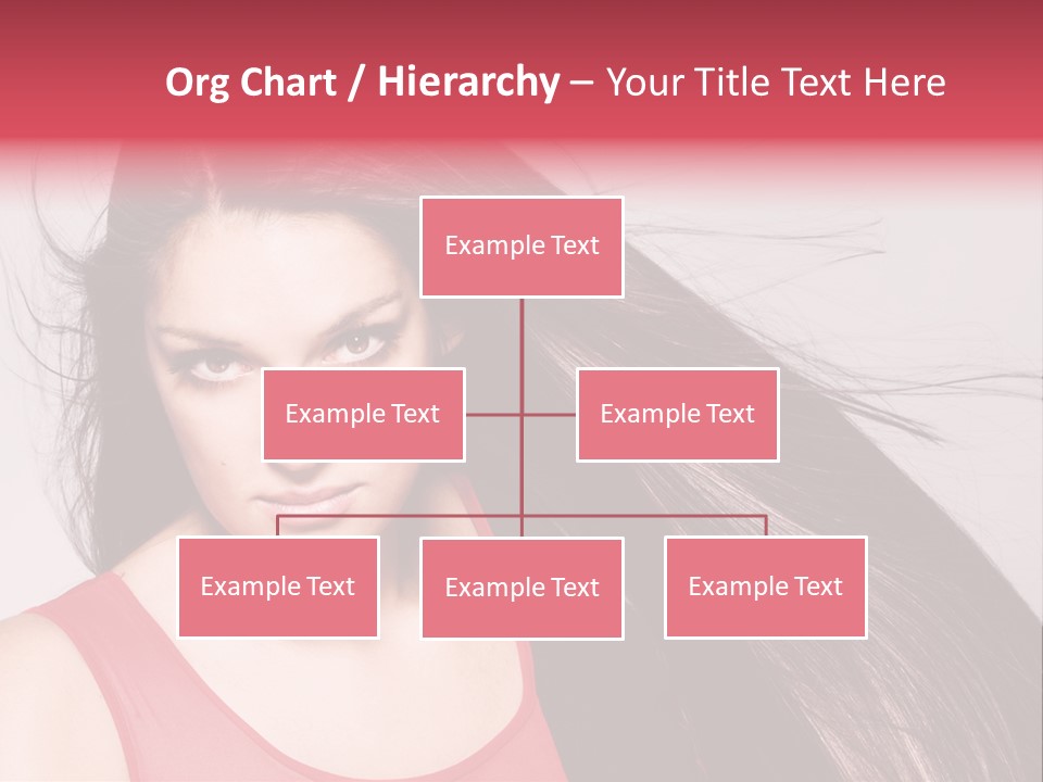 Makeup Female Long Hair PowerPoint Template