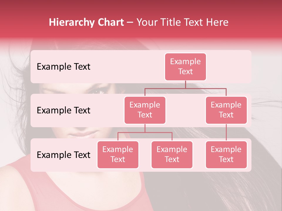 Makeup Female Long Hair PowerPoint Template