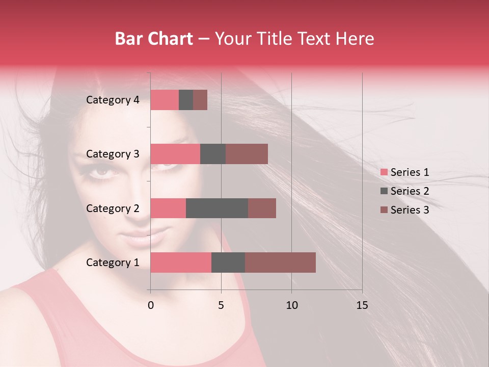 Makeup Female Long Hair PowerPoint Template