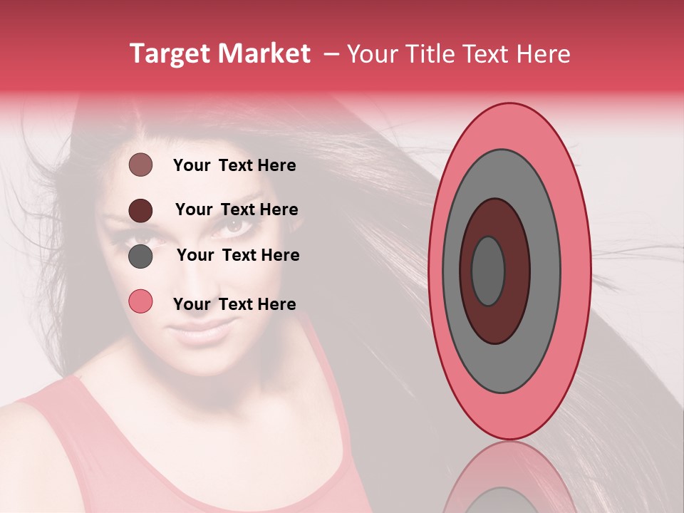 Makeup Female Long Hair PowerPoint Template