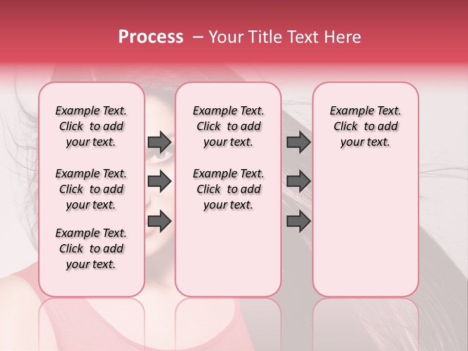 Makeup Female Long Hair PowerPoint Template