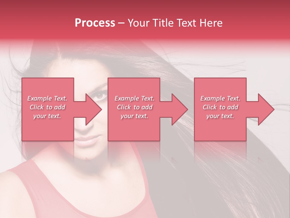 Makeup Female Long Hair PowerPoint Template
