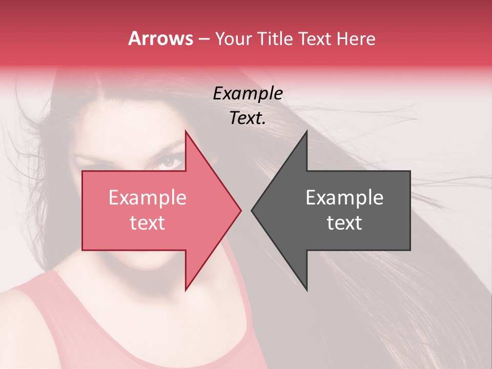 Makeup Female Long Hair PowerPoint Template