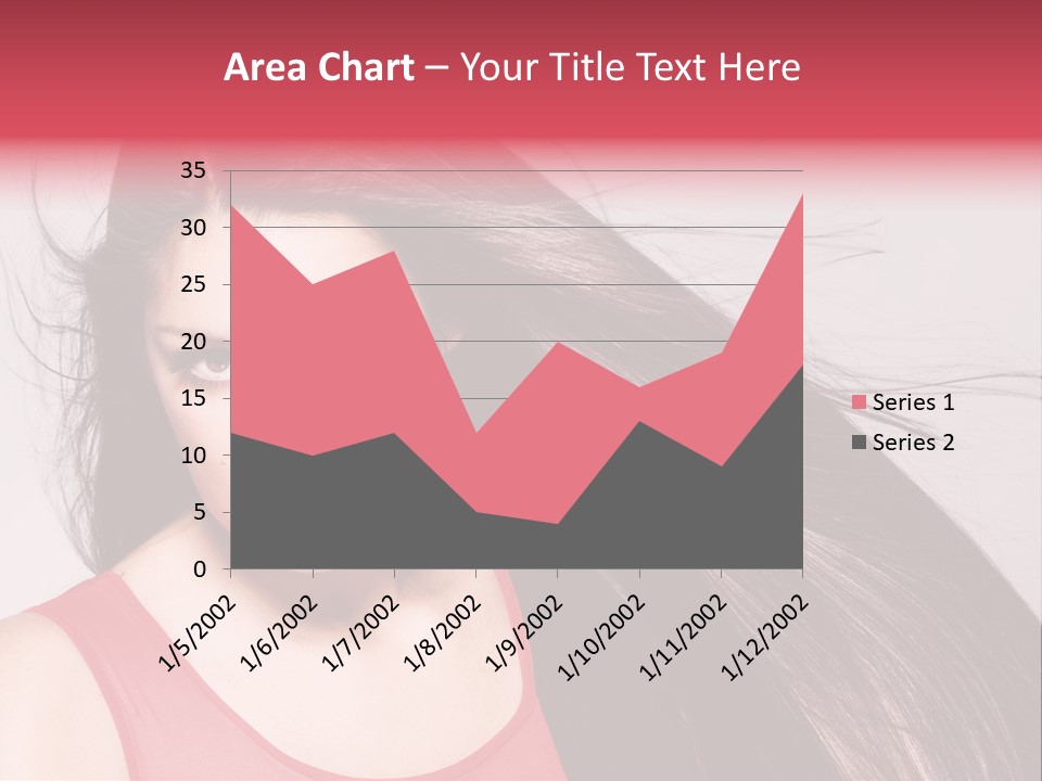 Makeup Female Long Hair PowerPoint Template