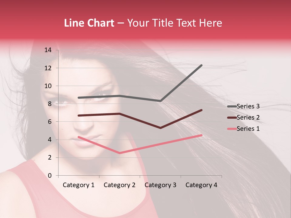 Makeup Female Long Hair PowerPoint Template