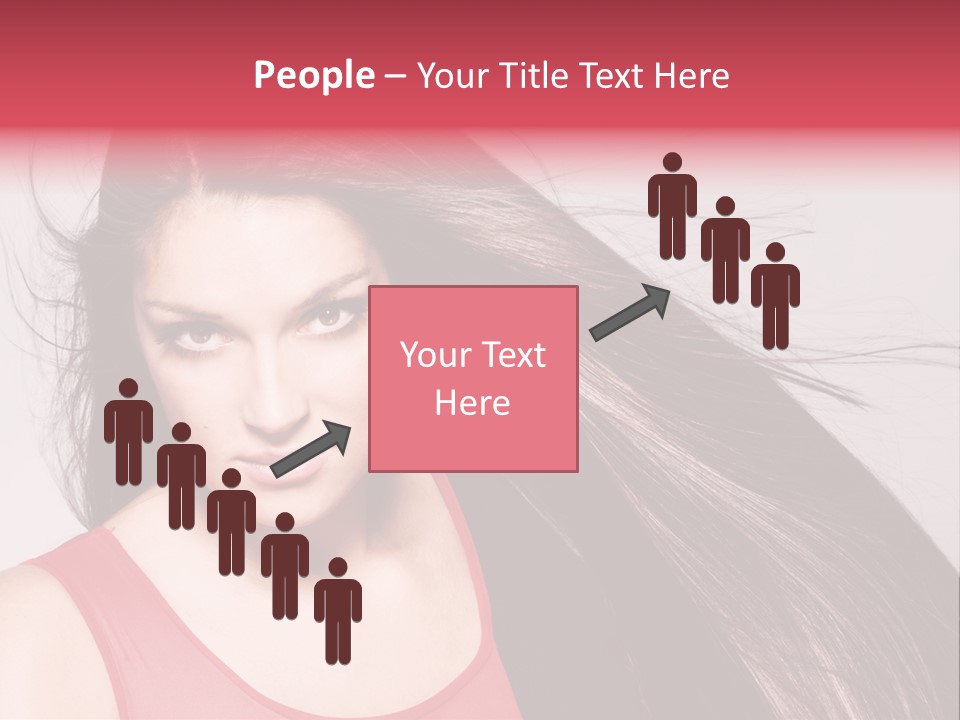 Makeup Female Long Hair PowerPoint Template