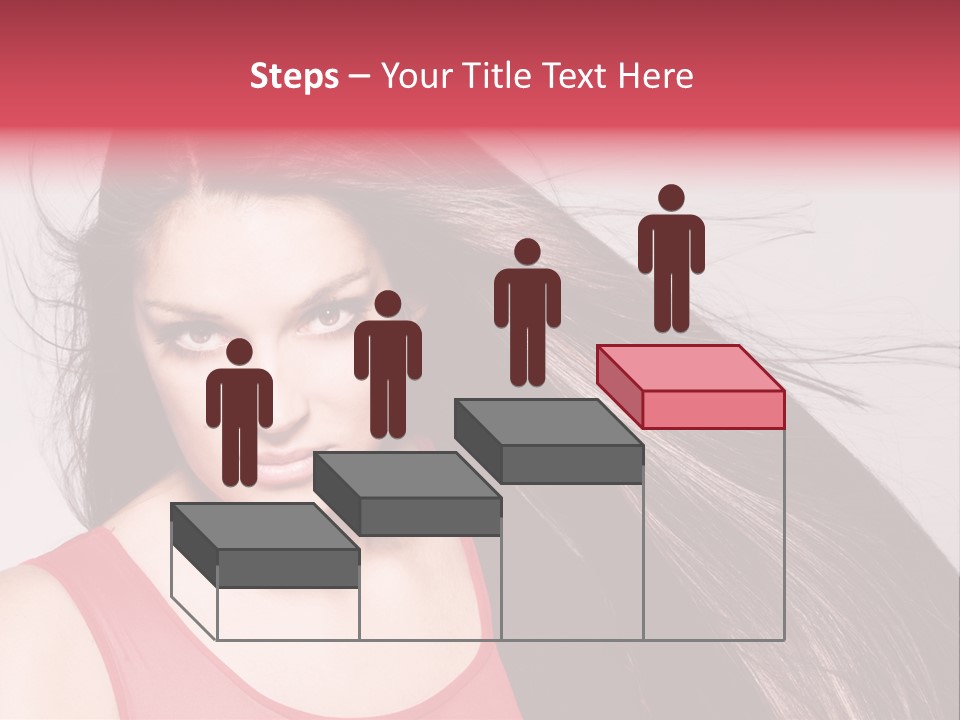 Makeup Female Long Hair PowerPoint Template