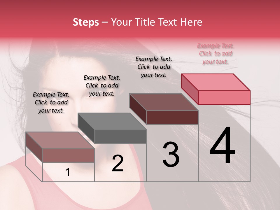 Makeup Female Long Hair PowerPoint Template