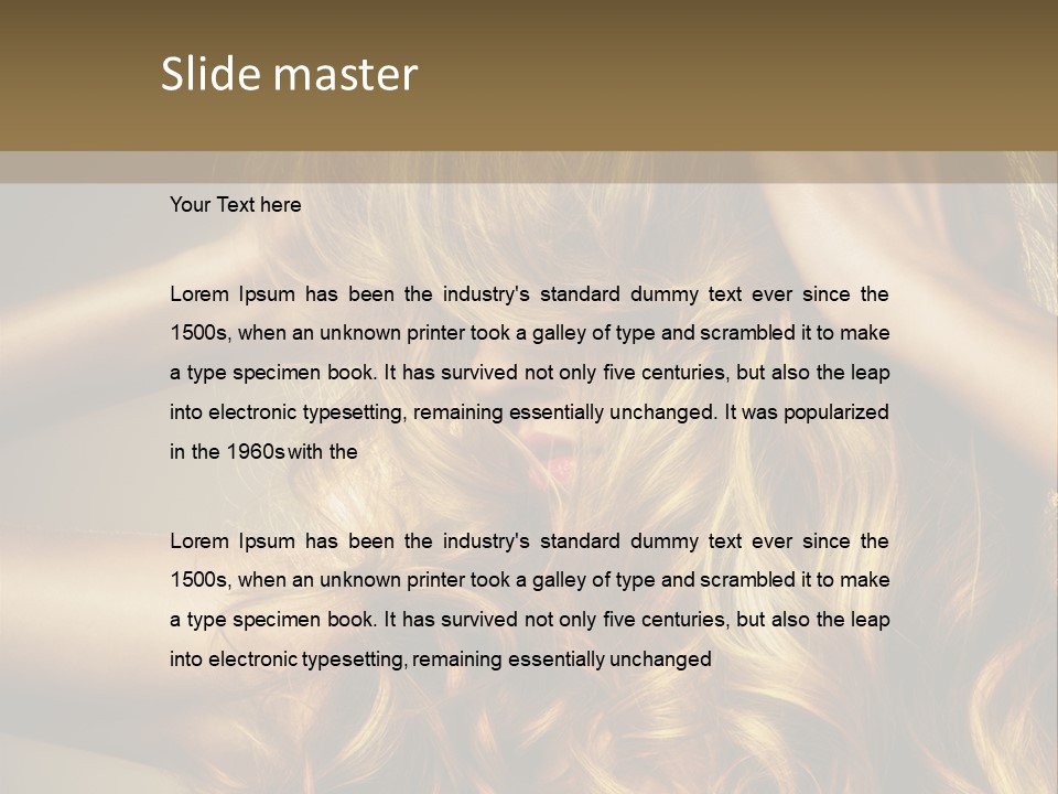 Square Blond Portrait PowerPoint Template