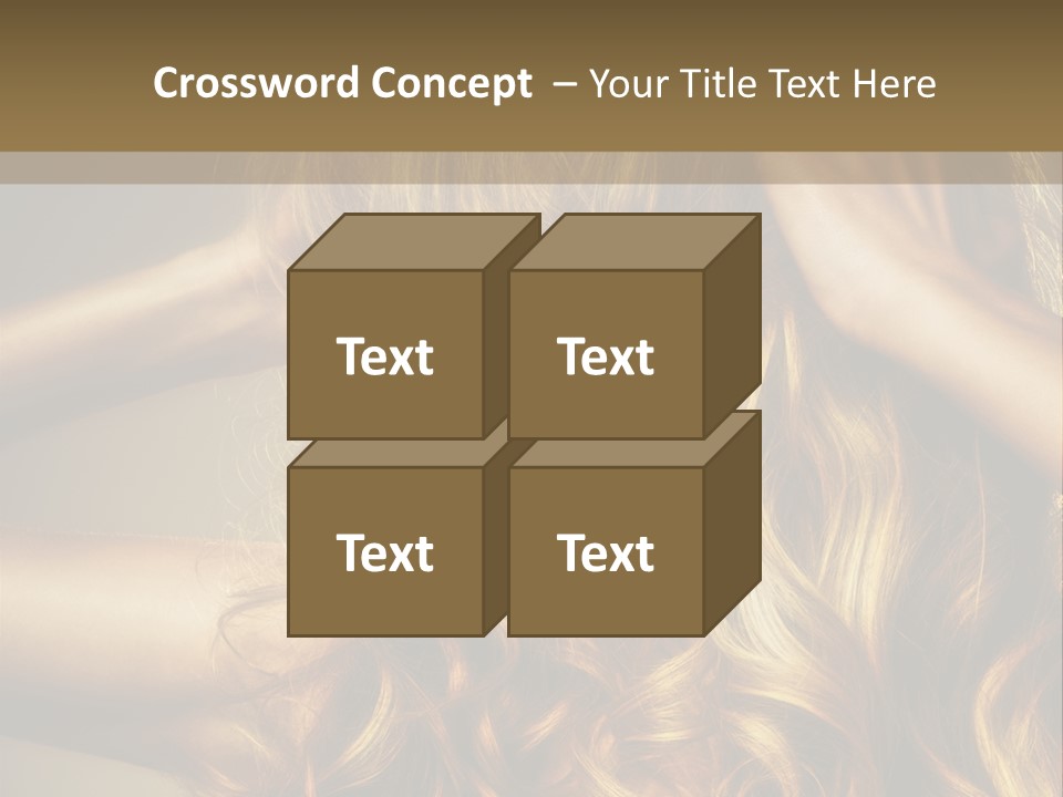 Square Blond Portrait PowerPoint Template