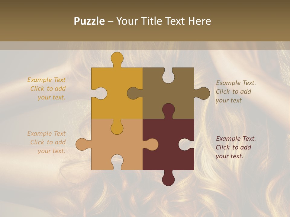 Square Blond Portrait PowerPoint Template