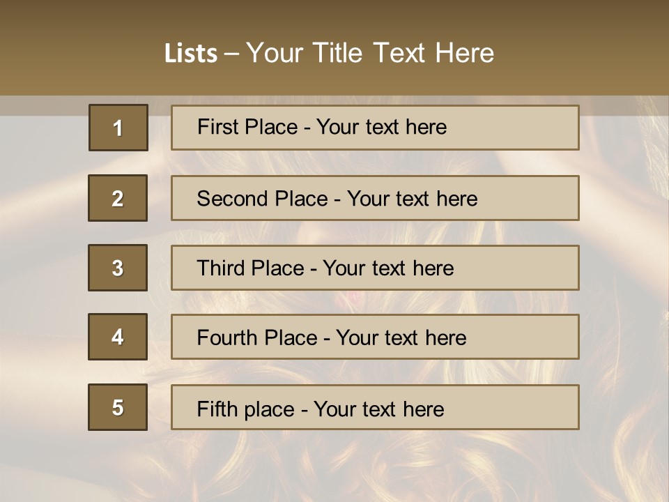 Square Blond Portrait PowerPoint Template