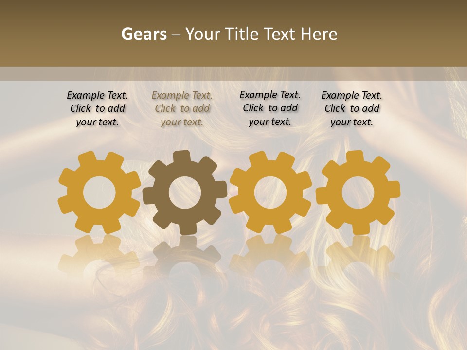 Square Blond Portrait PowerPoint Template