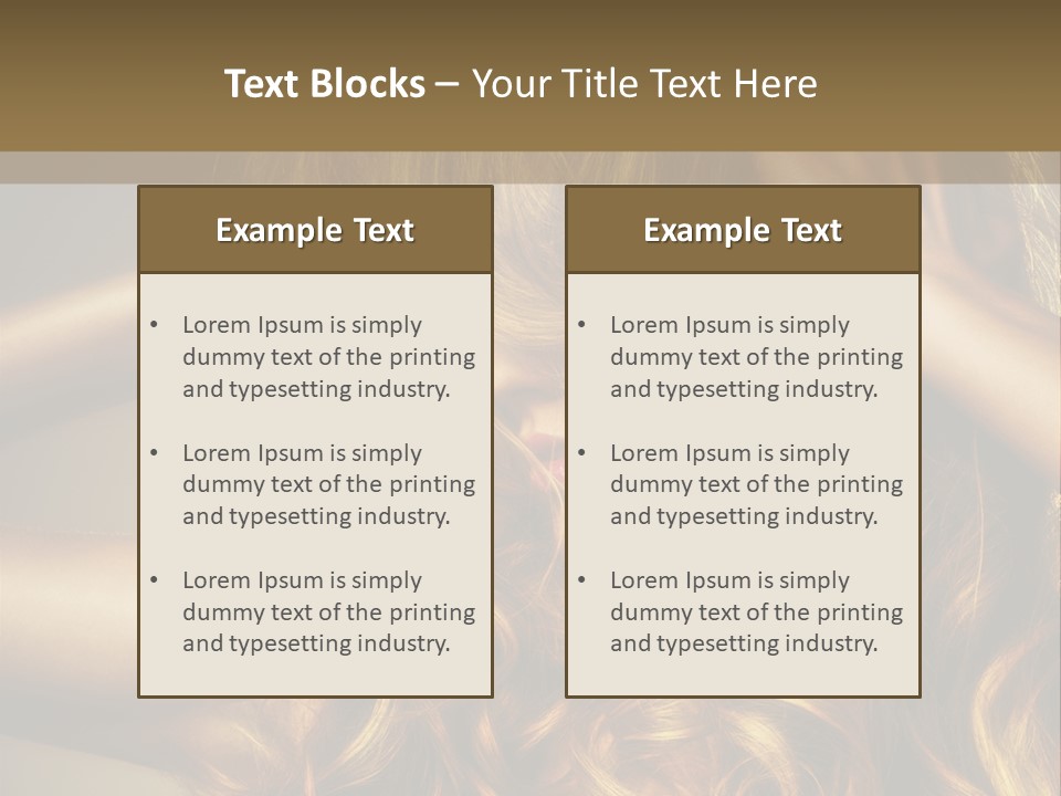 Square Blond Portrait PowerPoint Template