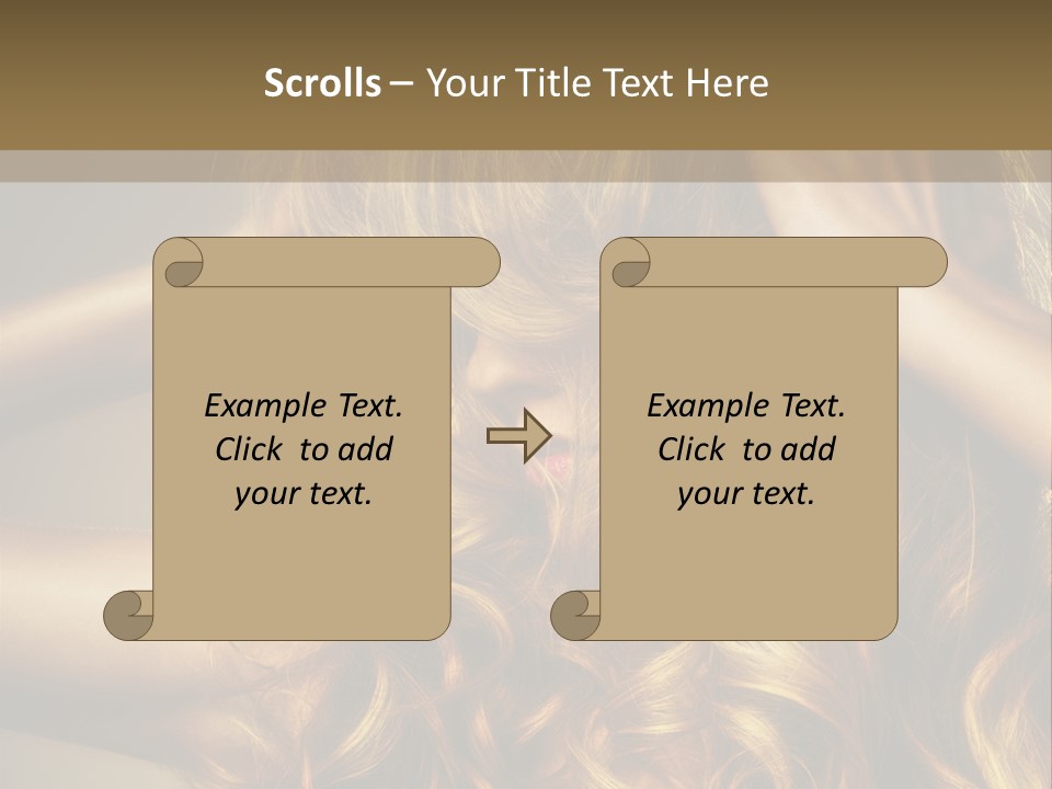 Square Blond Portrait PowerPoint Template