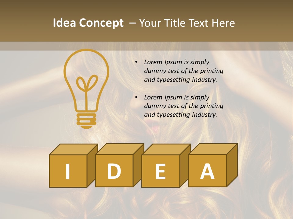 Square Blond Portrait PowerPoint Template