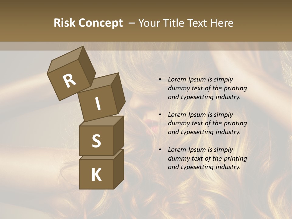 Square Blond Portrait PowerPoint Template