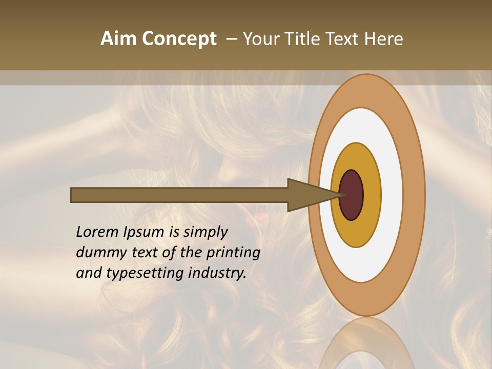 Square Blond Portrait PowerPoint Template