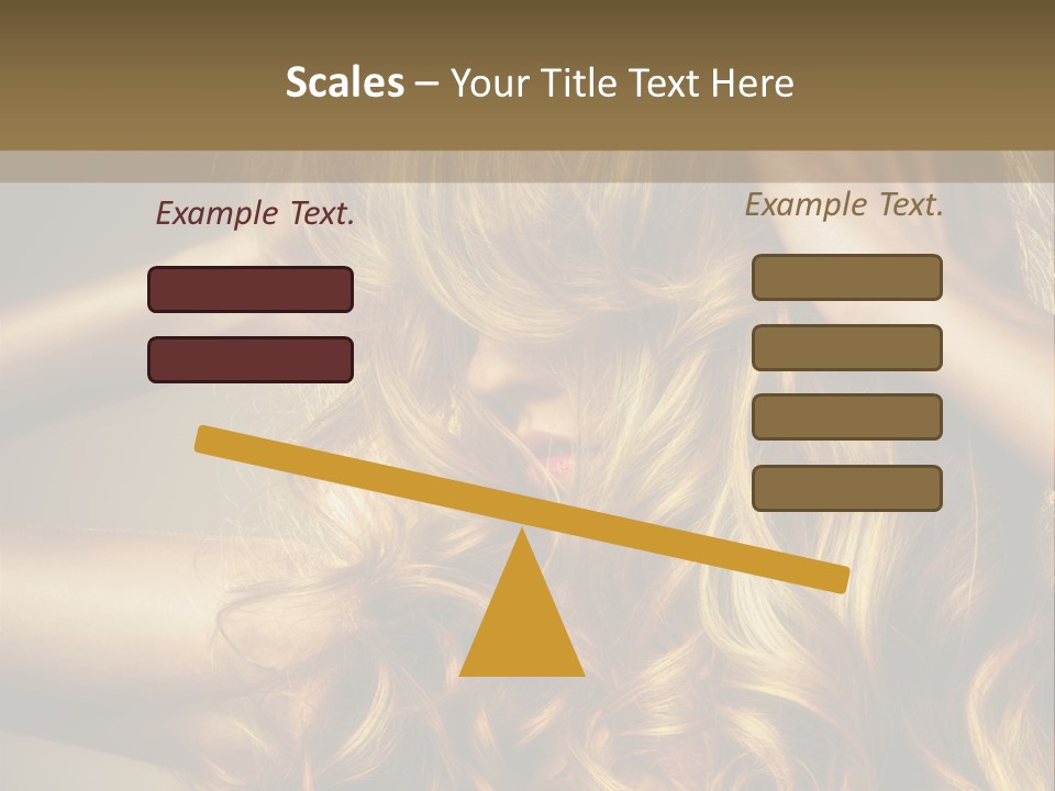 Square Blond Portrait PowerPoint Template