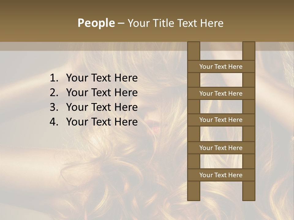 Square Blond Portrait PowerPoint Template