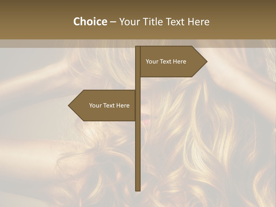 Square Blond Portrait PowerPoint Template