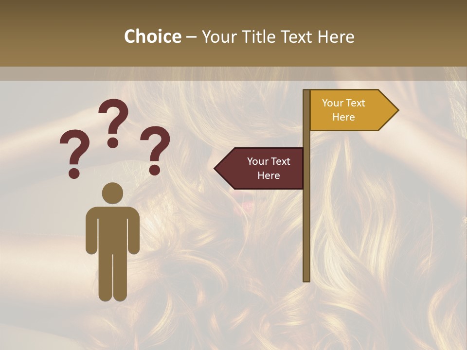 Square Blond Portrait PowerPoint Template