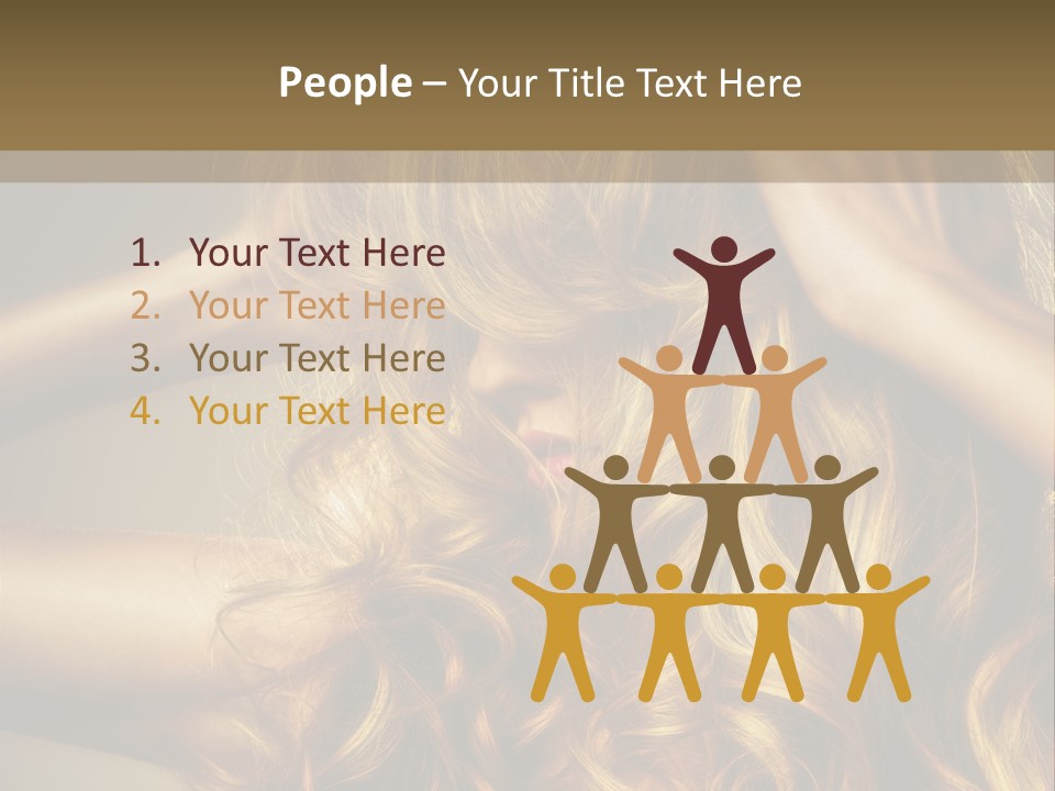 Square Blond Portrait PowerPoint Template