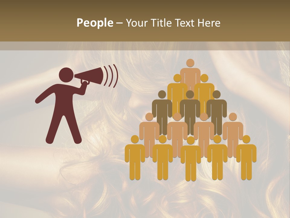 Square Blond Portrait PowerPoint Template