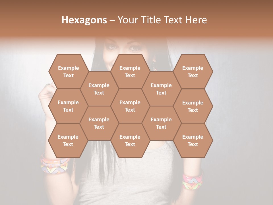 Wear Necklace Woman PowerPoint Template