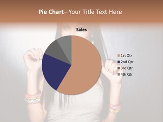 Wear Necklace Woman PowerPoint Template