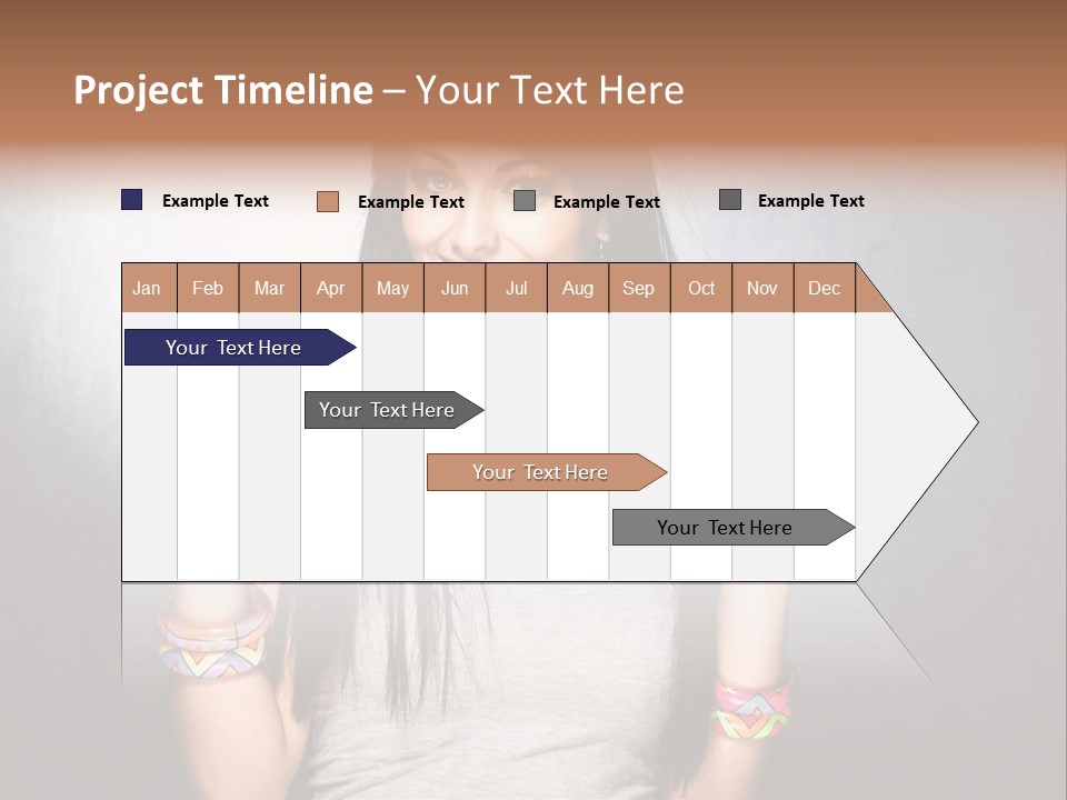 Wear Necklace Woman PowerPoint Template