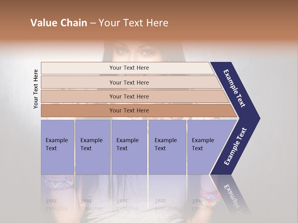 Wear Necklace Woman PowerPoint Template