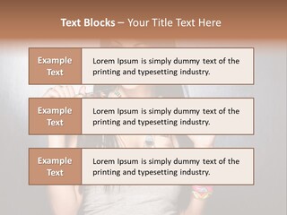 Wear Necklace Woman PowerPoint Template