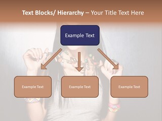 Wear Necklace Woman PowerPoint Template