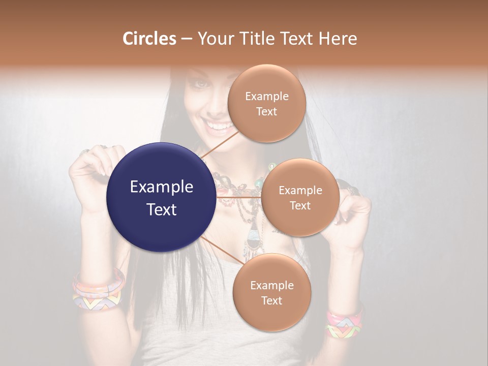 Wear Necklace Woman PowerPoint Template