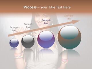 Wear Necklace Woman PowerPoint Template