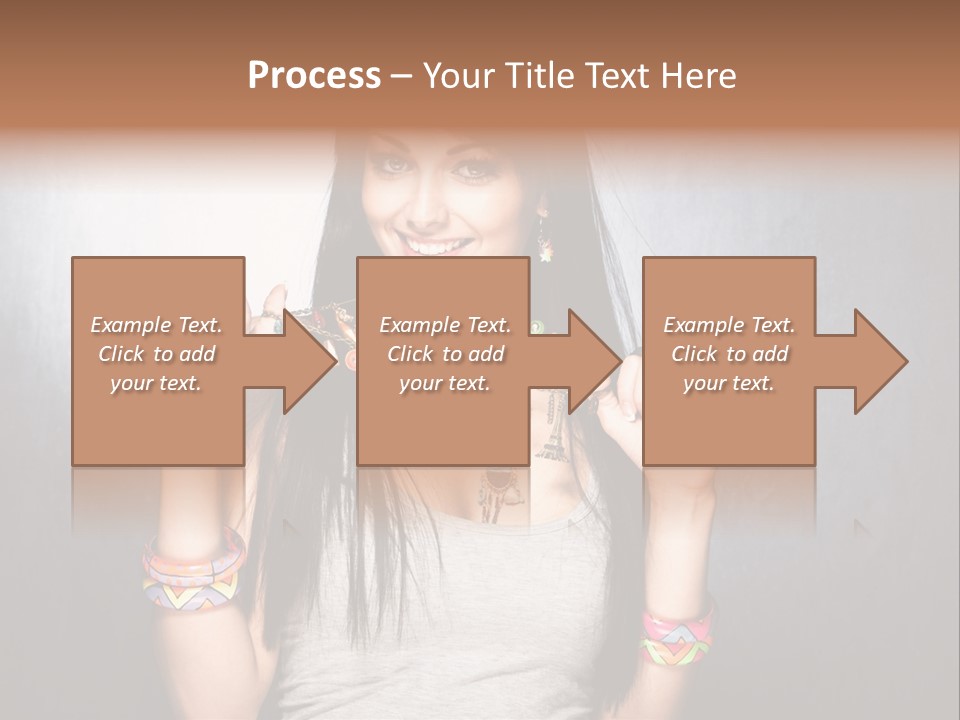 Wear Necklace Woman PowerPoint Template